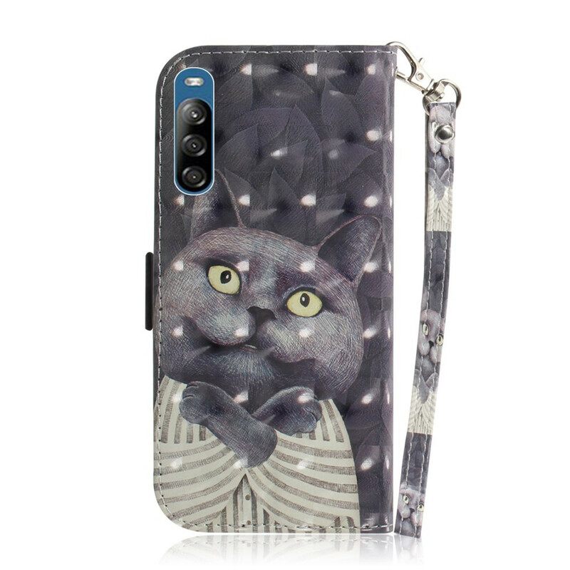 Kotelot Sony Xperia L4 Suojaketju Kuori Grey Thong Cat