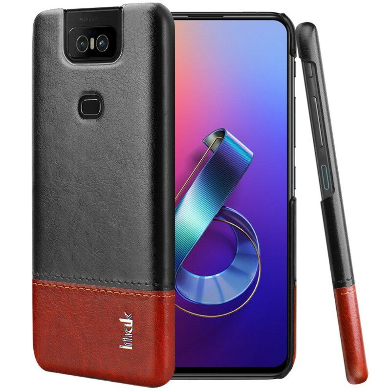 Kuori Asus ZenFone 6 Imak Ruiyi Sarjan Nahkaefekti