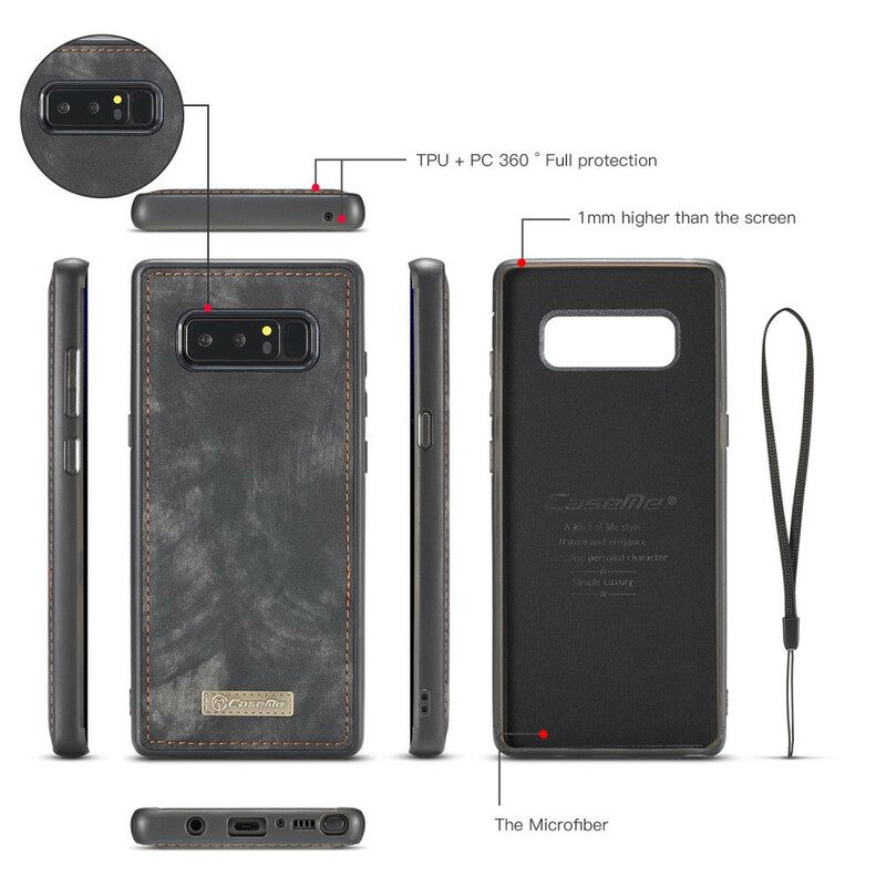 Kotelot Samsung Galaxy Note 8 Caseme Vintage Nahka