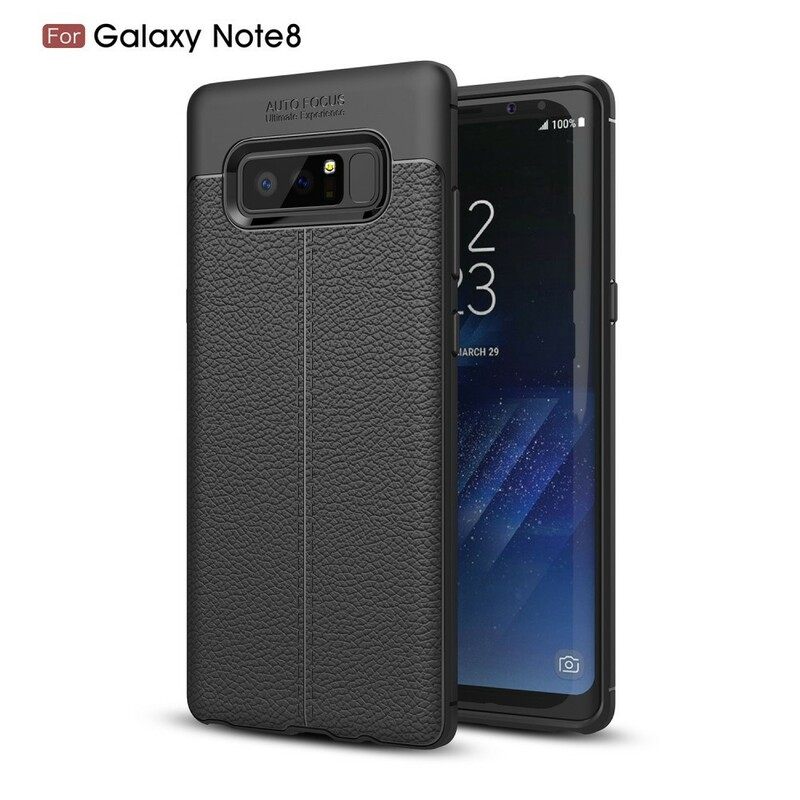 Kuori Samsung Galaxy Note 8 Double Line Litchi Leather Effect