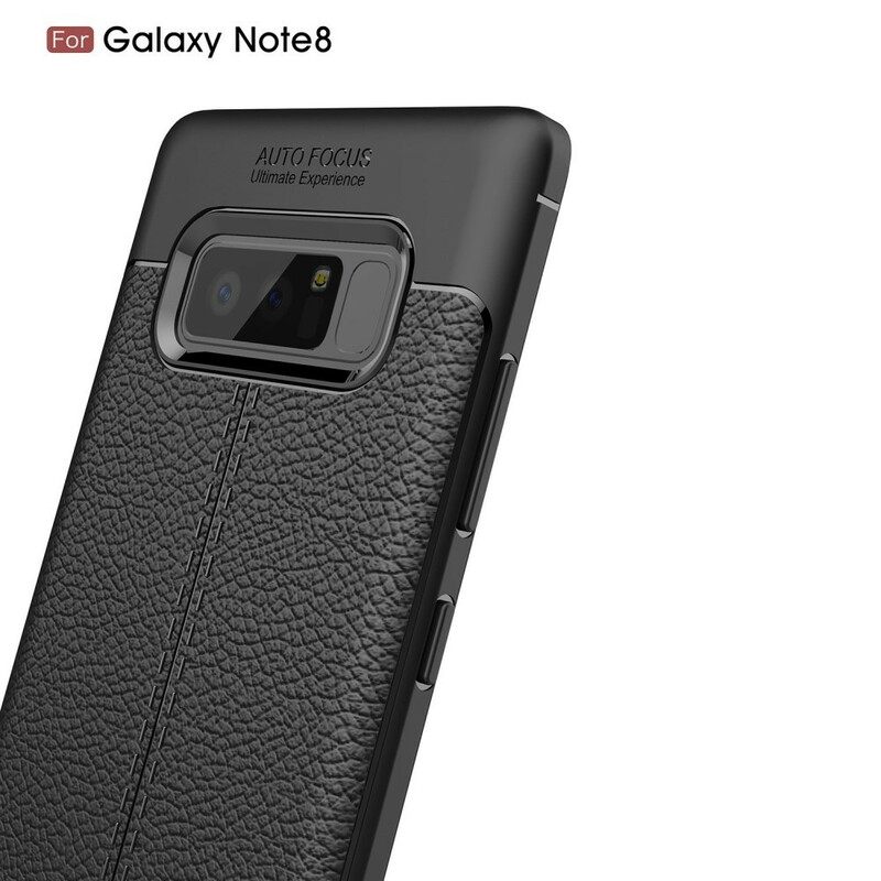 Kuori Samsung Galaxy Note 8 Double Line Litchi Leather Effect