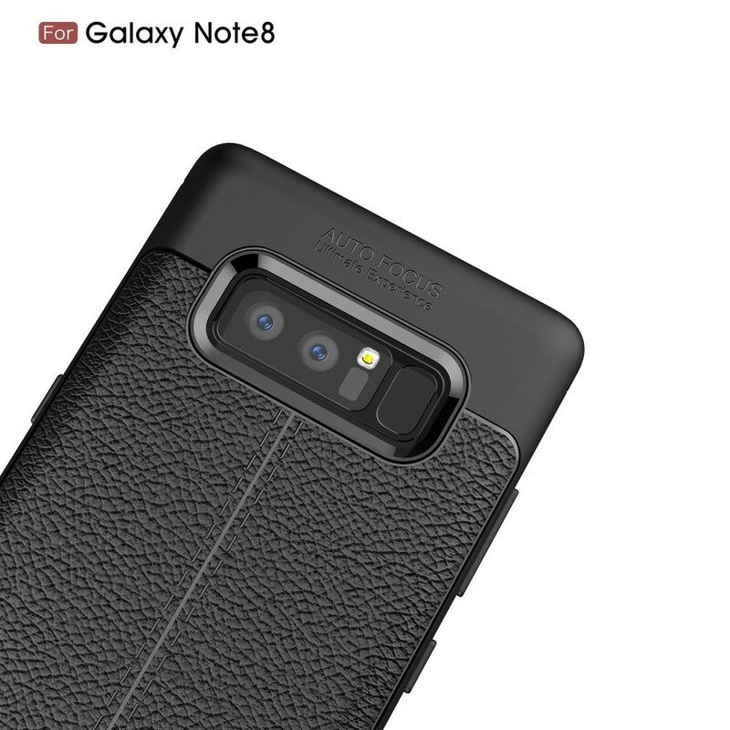 Kuori Samsung Galaxy Note 8 Double Line Litchi Leather Effect