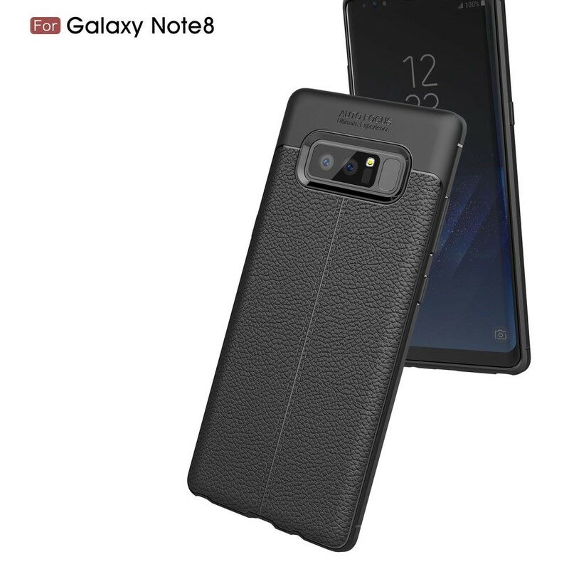 Kuori Samsung Galaxy Note 8 Double Line Litchi Leather Effect