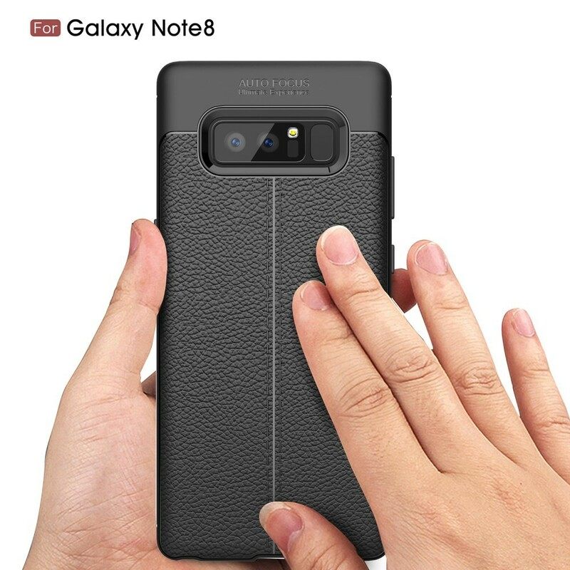 Kuori Samsung Galaxy Note 8 Double Line Litchi Leather Effect