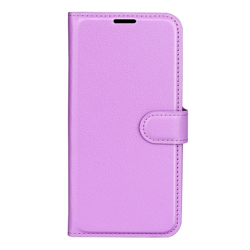 Kotelot Oppo Reno 11 5g Classic Litchi Faux Leather Suojakuori