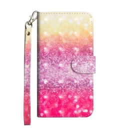 Flip Case Xiaomi Redmi Note 8 Pro Magenta Glitter Gradient