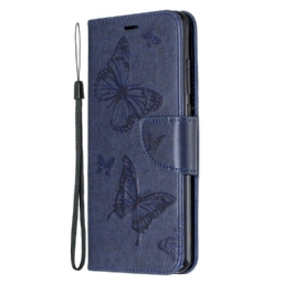 Flip Case Xiaomi Redmi Note 8 Pro Suojaketju Kuori Butterflies Painettu Hihna