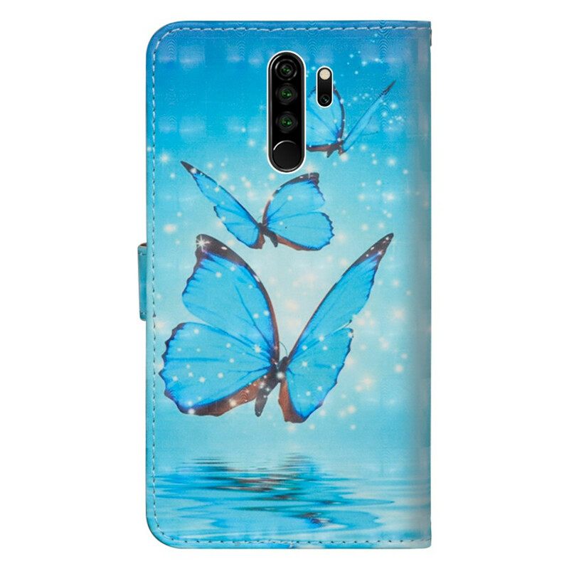 Kotelot Xiaomi Redmi Note 8 Pro Flying Blue Butterflies