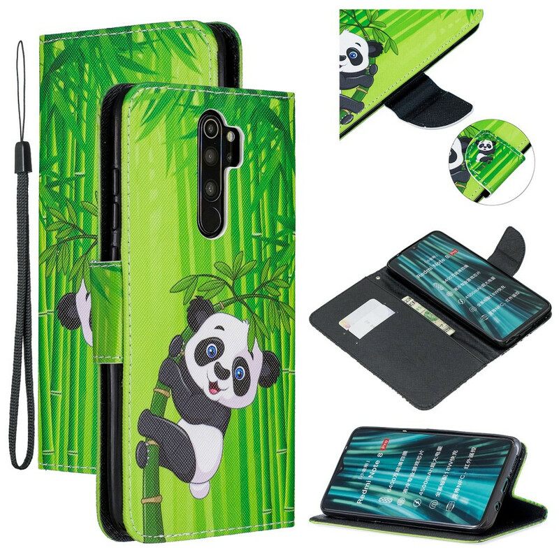 Kotelot Xiaomi Redmi Note 8 Pro Panda Ja Bamboo