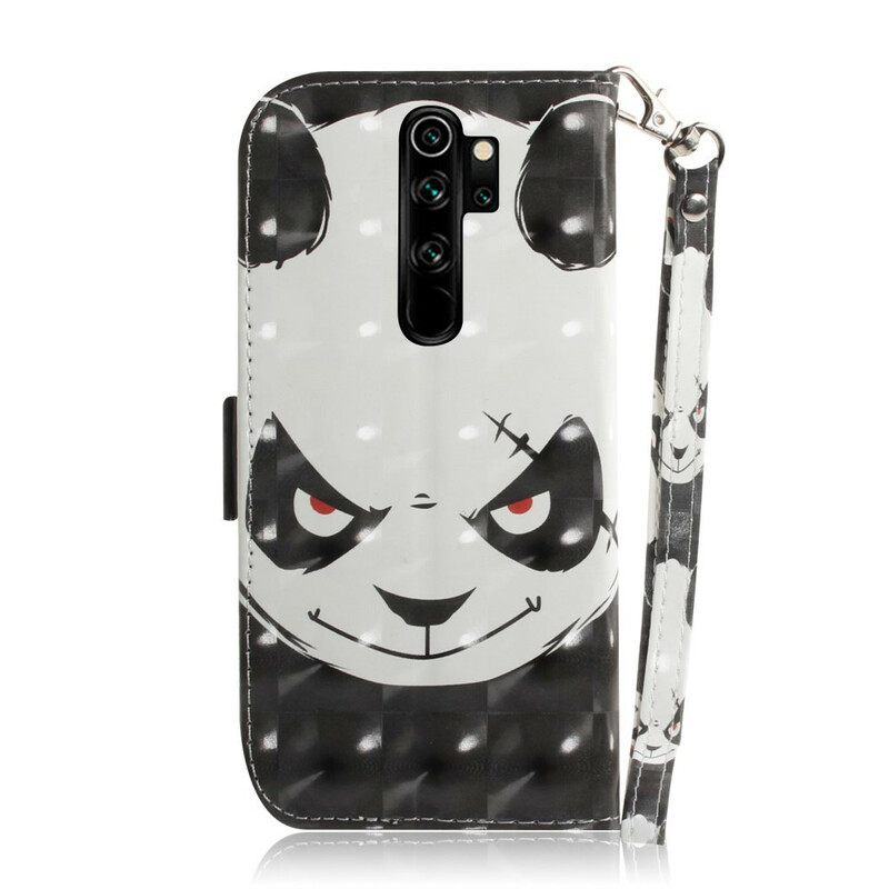 Kotelot Xiaomi Redmi Note 8 Pro Suojaketju Kuori Angry Panda Lanyardissa