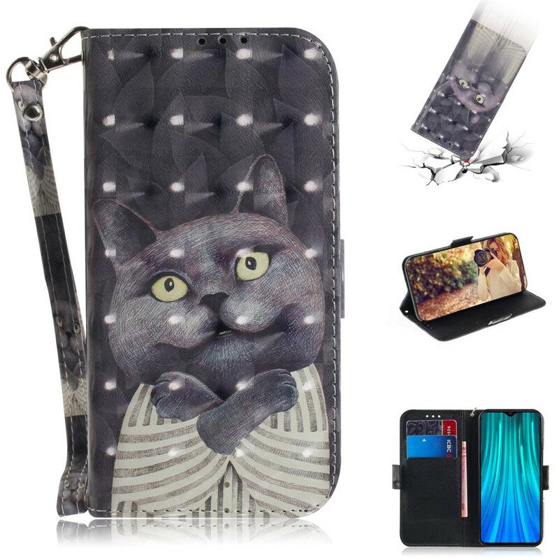 Kotelot Xiaomi Redmi Note 8 Pro Suojaketju Kuori Grey Thong Cat