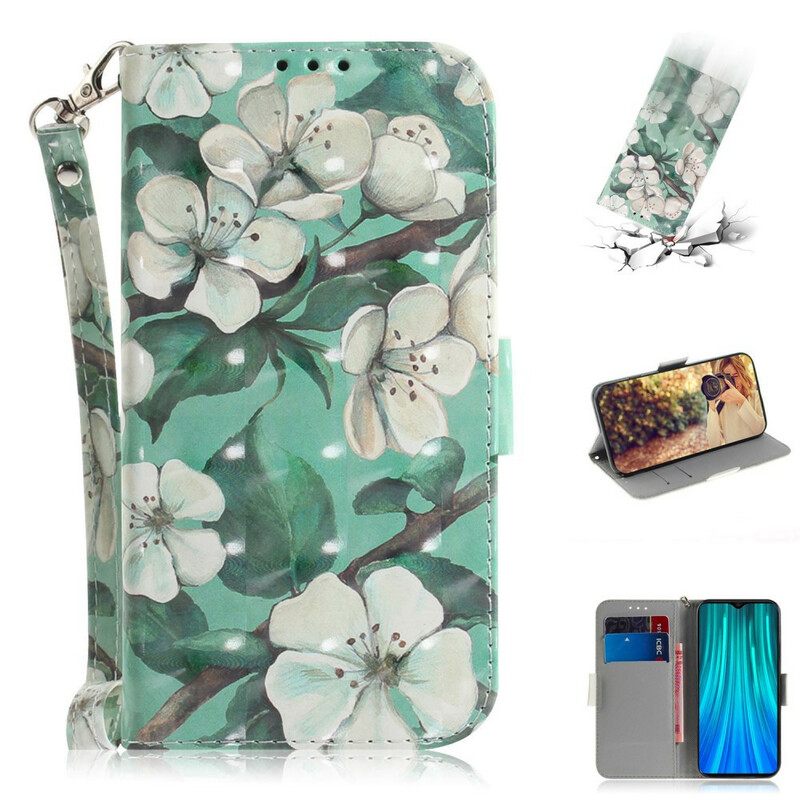 Kotelot Xiaomi Redmi Note 8 Pro Suojaketju Kuori Strap Flower Branch