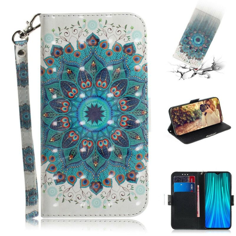 Nahkakotelo Xiaomi Redmi Note 8 Pro Suojaketju Kuori Magistral Strappy Mandala