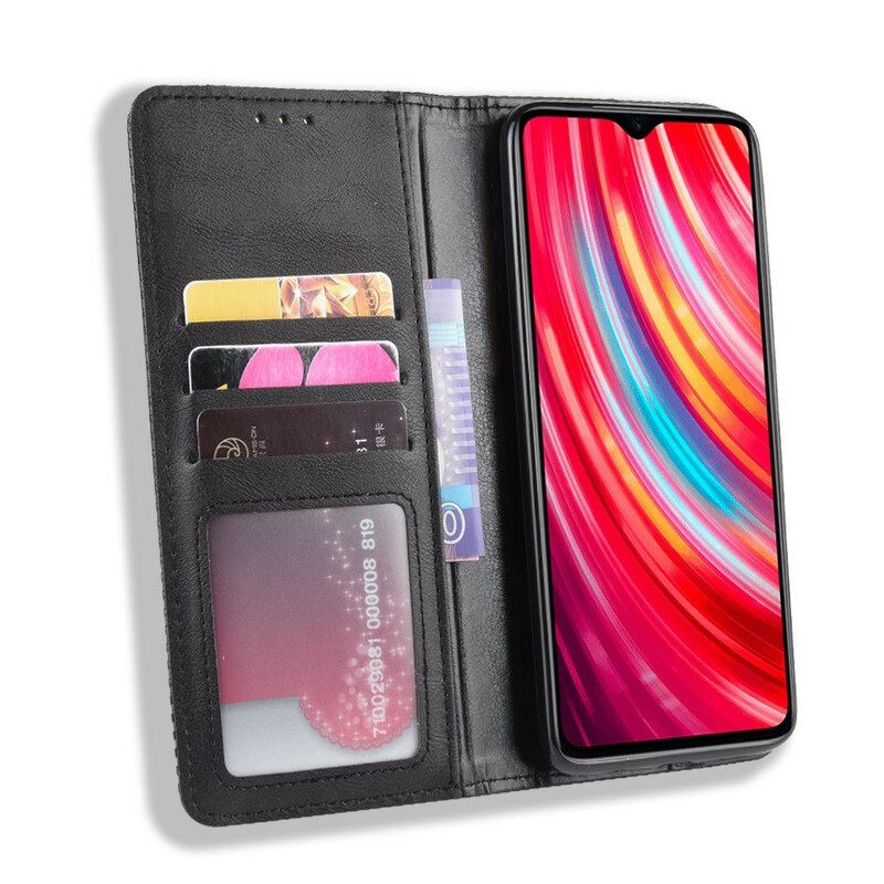 Puhelinkuoret Xiaomi Redmi Note 8 Pro Kotelot Flip Tyylitelty Vintage-nahkaefekti