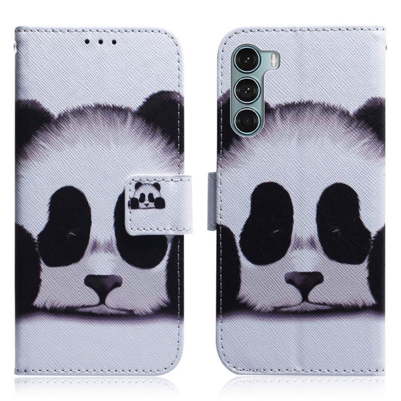 Kotelot Moto G200 5G Panda Kasvot