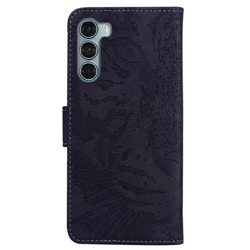 Kotelot Moto G200 5G Tiger Face Print