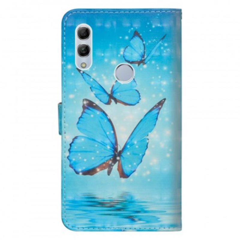 Kotelot Huawei P Smart 2019 / Honor 10 Lite Flying Blue Butterflies