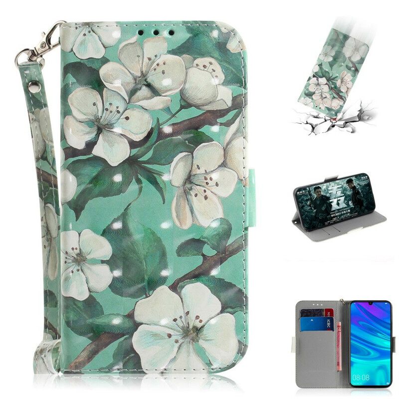 Kotelot Huawei P Smart 2019 / Honor 10 Lite Suojaketju Kuori Strap Flower Branch