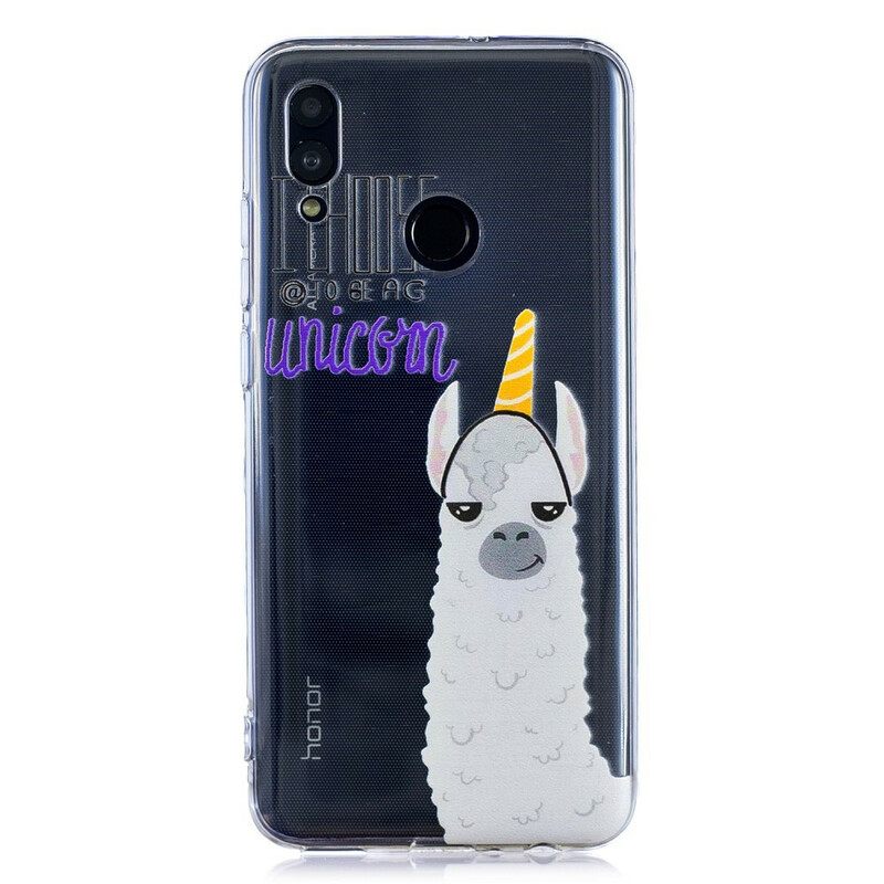 Kuori Huawei P Smart 2019 / Honor 10 Lite Transparent Lama Unicorn