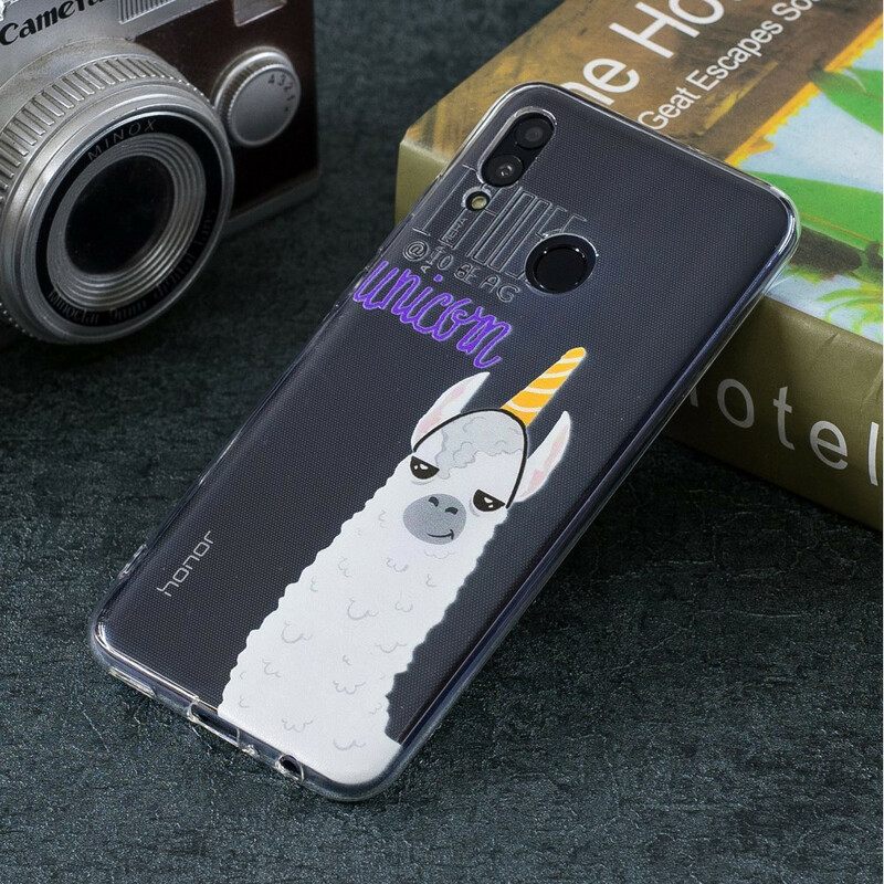 Kuori Huawei P Smart 2019 / Honor 10 Lite Transparent Lama Unicorn