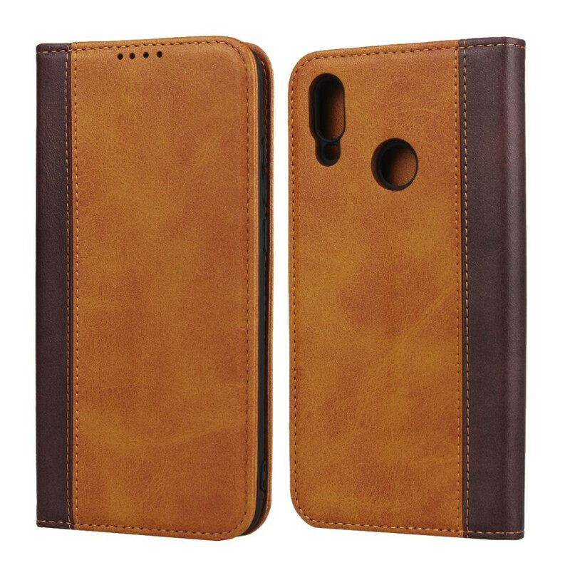 Puhelinkuoret Huawei P Smart 2019 / Honor 10 Lite Kotelot Flip Bicolor Leather Effect