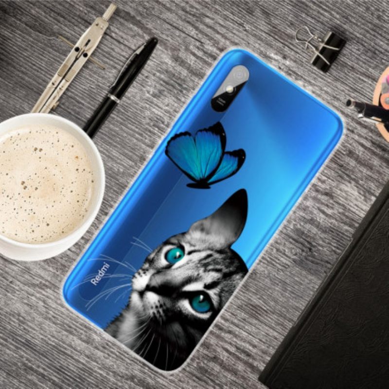 Case Xiaomi Redmi 9A Kissa Ja Perhonen