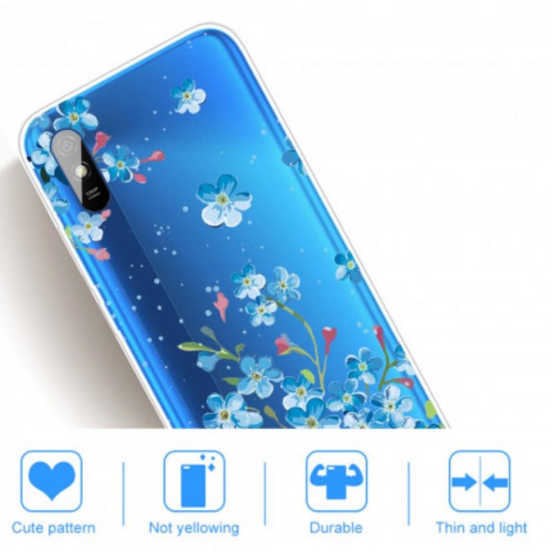 Case Xiaomi Redmi 9A Sinikukkakimppu