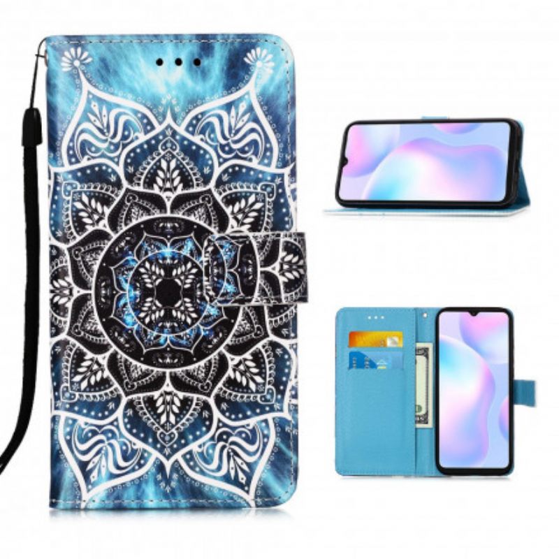 Kotelot Xiaomi Redmi 9A Suojaketju Kuori Black Strappy Mandala