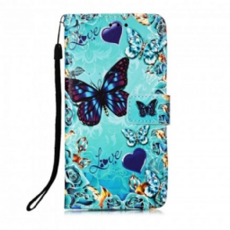 Kotelot Xiaomi Redmi 9A Suojaketju Kuori Love Butterflies In Strap