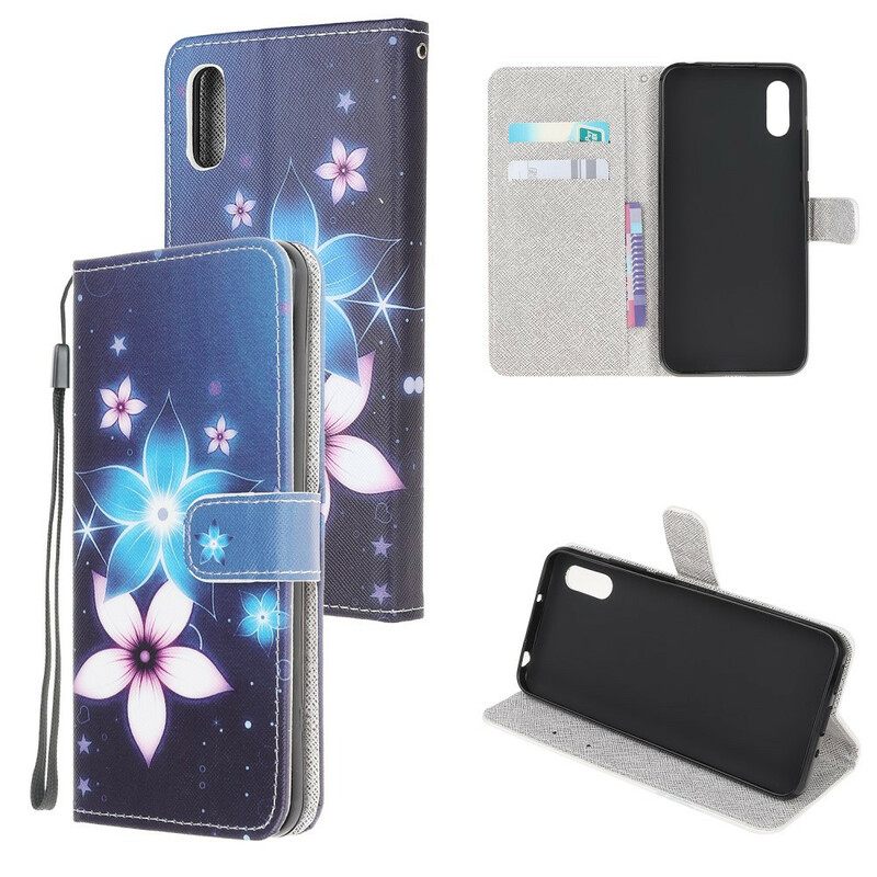 Kotelot Xiaomi Redmi 9A Suojaketju Kuori Lunar Strap Flowers