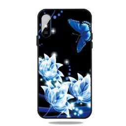 Kuori Xiaomi Redmi 9A Butterfly Ja Blue Flowers