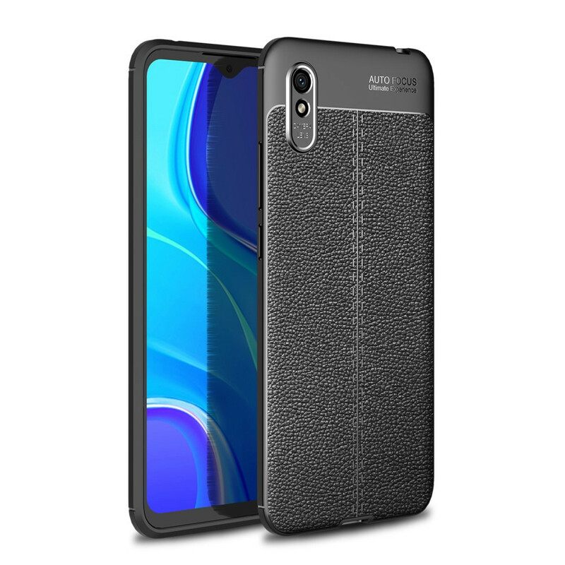 Kuori Xiaomi Redmi 9A Double Line Litchi Leather Effect