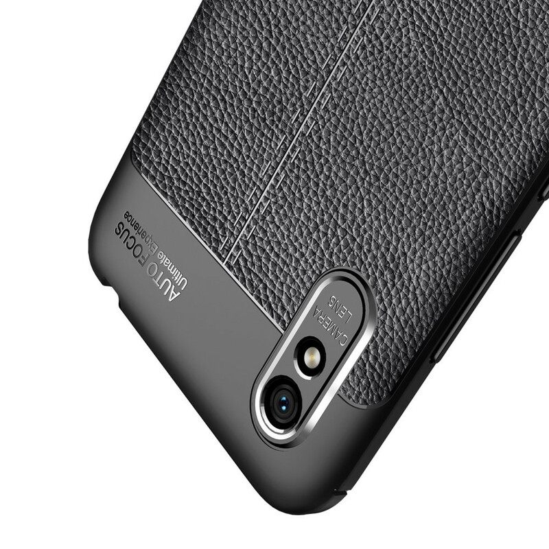 Kuori Xiaomi Redmi 9A Double Line Litchi Leather Effect