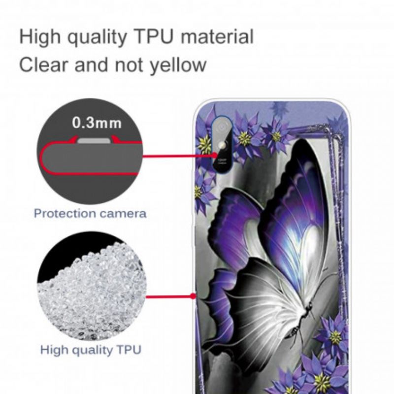 Kuori Xiaomi Redmi 9A Royal Butterfly