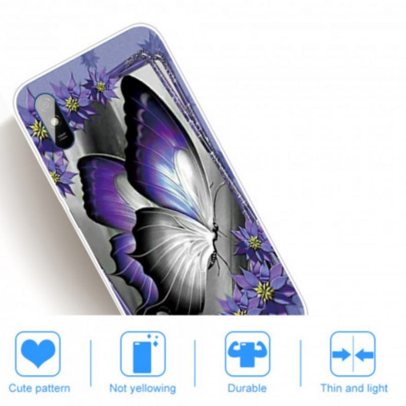 Kuori Xiaomi Redmi 9A Royal Butterfly