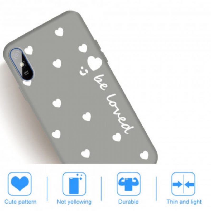 Kuori Xiaomi Redmi 9A Silicone Heart Ole Rakastettu