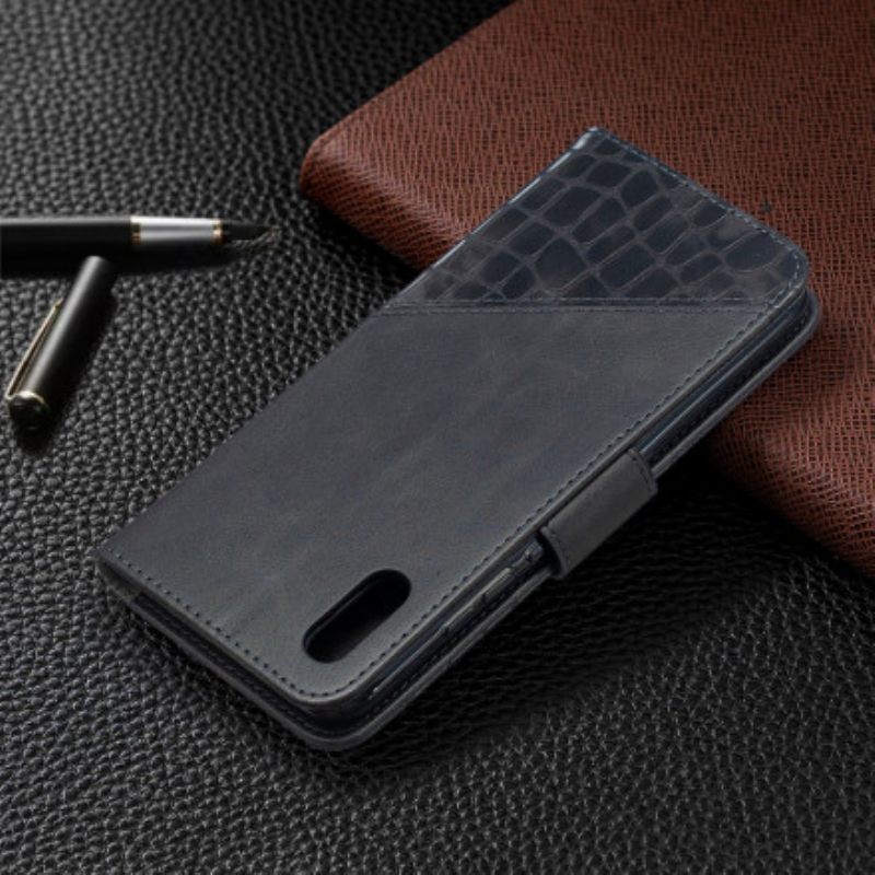 Nahkakotelo Xiaomi Redmi 9A Classic Crocodile Skin Effect