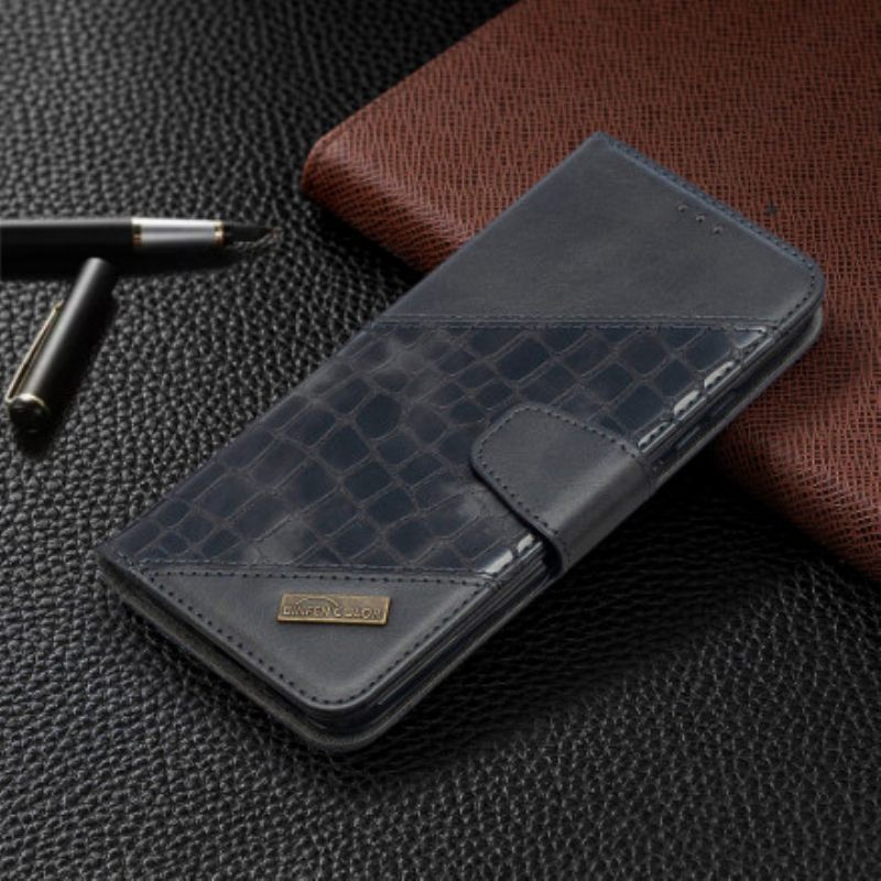 Nahkakotelo Xiaomi Redmi 9A Classic Crocodile Skin Effect