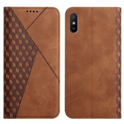 Puhelinkuoret Xiaomi Redmi 9A Kotelot Flip Geo Leather Effect