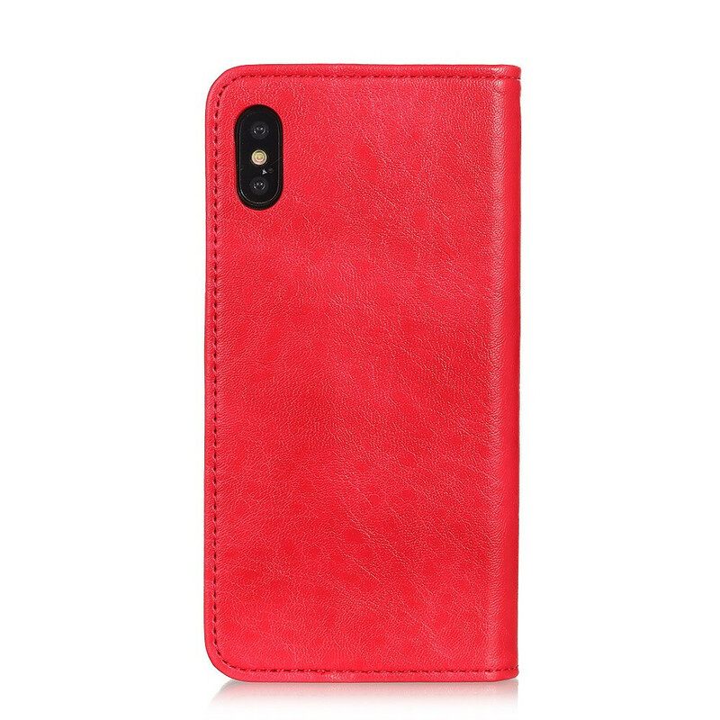 Puhelinkuoret Xiaomi Redmi 9A Kotelot Flip Kuvioitu Haljattu Nahka