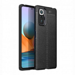 Case Xiaomi Redmi Note 10 Pro Nahkaefekti Litsi Kaksinkertainen Linja