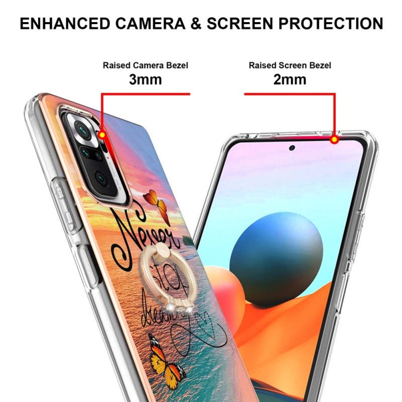 Case Xiaomi Redmi Note 10 Pro Ring-support Älä Koskaan Lakkaa Haaveilemasta