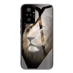 Case Xiaomi Redmi Note 10 Pro Tempered Glass Lion Head