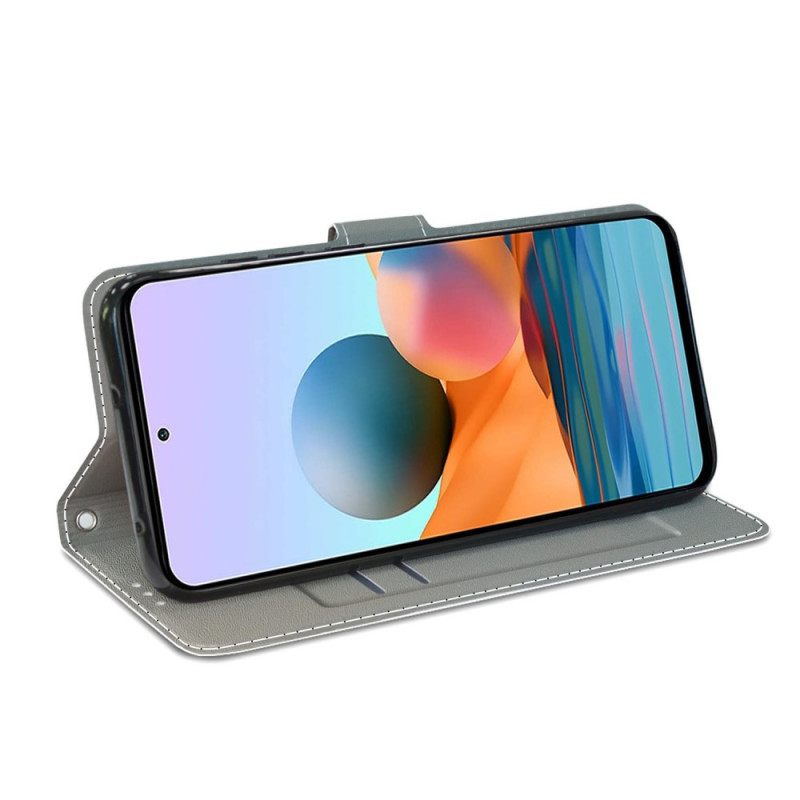 Flip Case Xiaomi Redmi Note 10 Pro Marble Kaulanauhalla