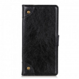 Flip Case Xiaomi Redmi Note 10 Pro Style Nappan Nahkaiset Vintage-niitit