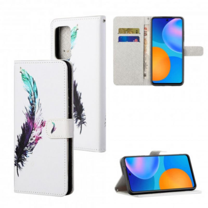 Flip Case Xiaomi Redmi Note 10 Pro Suojaketju Kuori Feather Kaulanauhalla