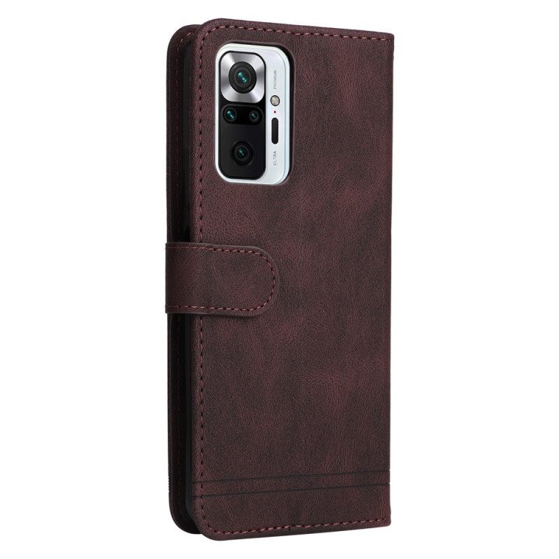 Kotelot Xiaomi Redmi Note 10 Pro Faux Leather Niitti Ja Nauha