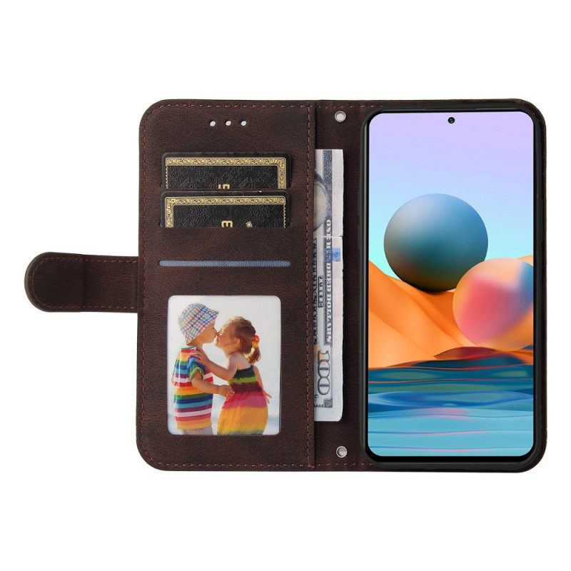 Kotelot Xiaomi Redmi Note 10 Pro Faux Leather Niitti Ja Nauha