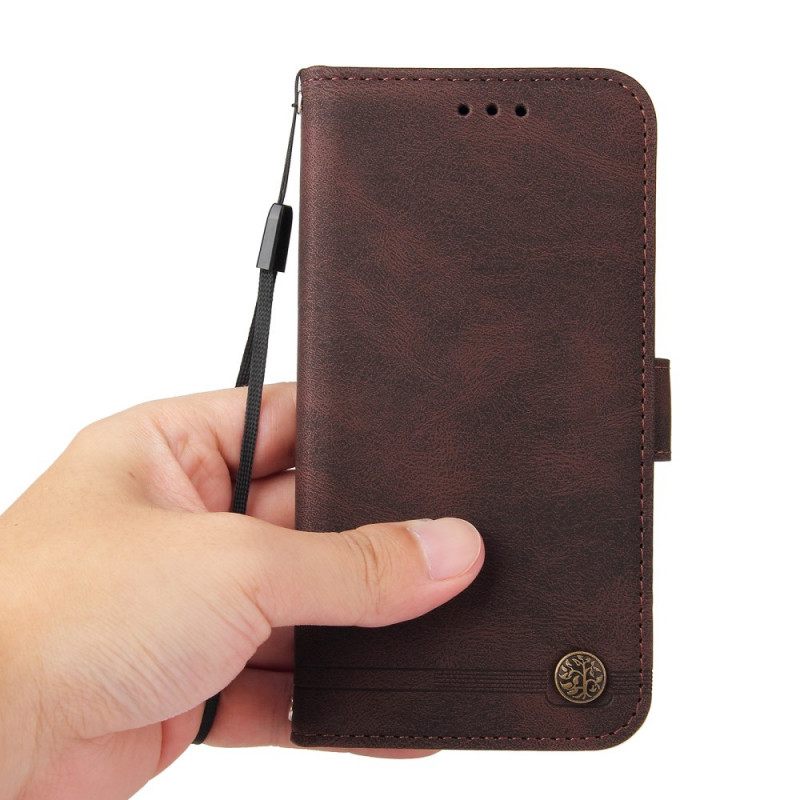 Kotelot Xiaomi Redmi Note 10 Pro Faux Leather Niitti Ja Nauha