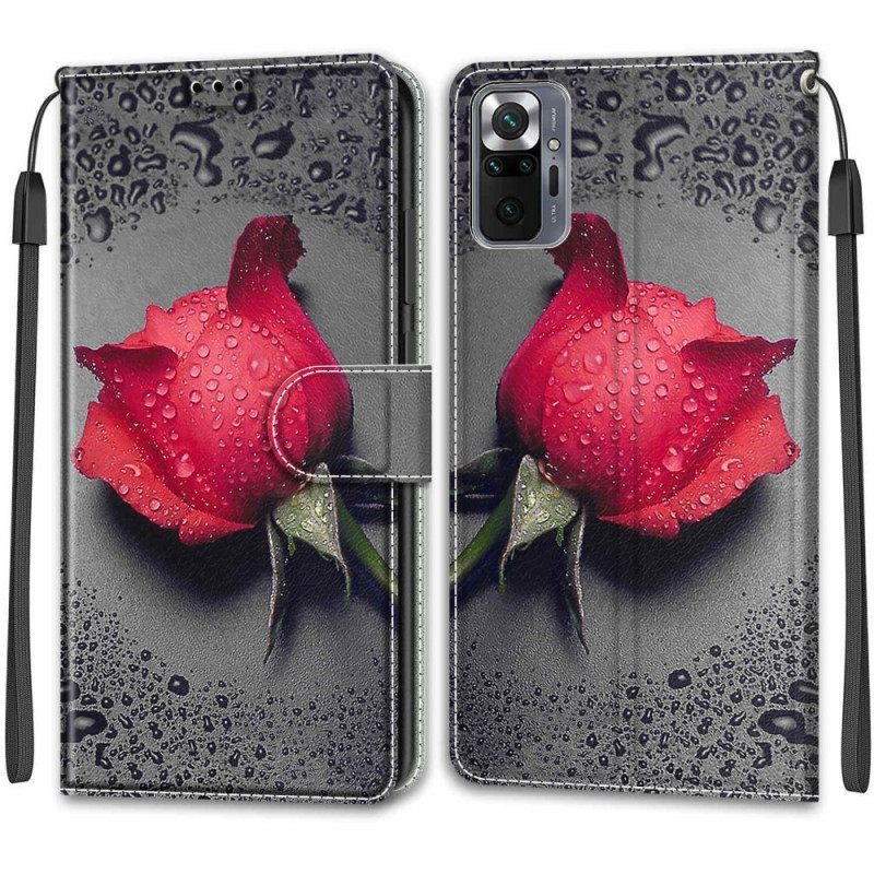 Kotelot Xiaomi Redmi Note 10 Pro Roses Kaulanauhalla